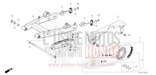 BRAS OSCILLANT/CARTER DE CHAINE ST125AS de 2025